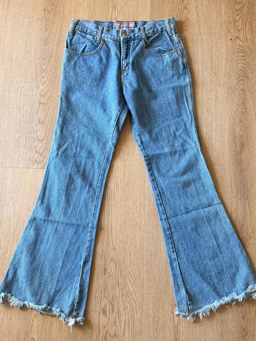 Vintage Joujou light-wash high waist flare denim jeans